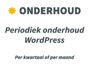 Periodiek onderhoud Wordpress
